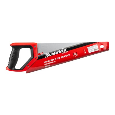 Ножовка по дереву, 400 мм, зуб 2D, каленый крупный зуб 5-6 TPI, двухкомпонентная рукоятка Matrix