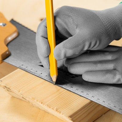 Ножовка по дереву, 500 мм, 7-8 TPI, каленый зуб, линейка, деревянная рукоятка Sparta