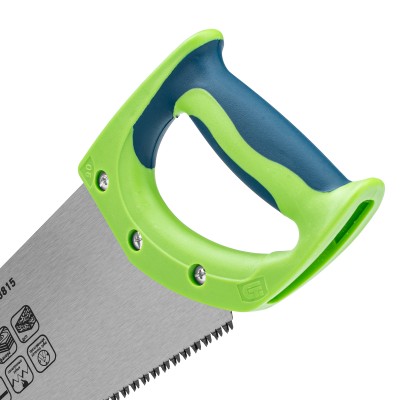 Ножовка по дереву "Зубец", 500 мм, 7-8 TPI, каленый зуб 3D, двухкомпонентная рукоятка Сибртех