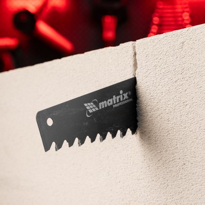 Ножовка по пенобетону, 500 мм, защитное покрытие, твердосплавные напайки на зубья, двухкомпонентная рукоятка Matrix