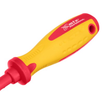 Отвертка Insulated, SL8 x 150 мм, CrMo, до 1000 В, двухкомпонентная рукоятка Matrix Professional Отвертка Insulated, SL8 x 150 мм, CrMo, до 1000 В, двухкомпонентная рукоятка Matrix Professional