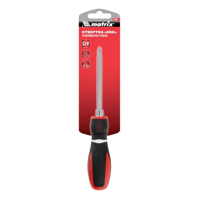 Отвертка комбинированная, SL6/PH2, CrV, двухкомпонентная рукоятка Matrix