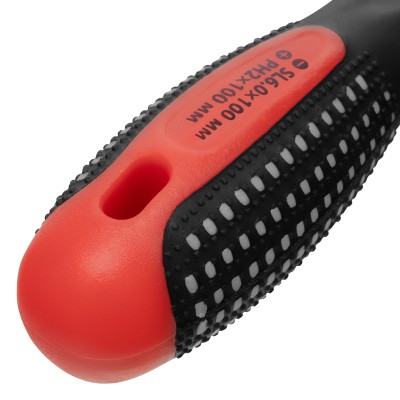 Отвертка комбинированная Fusion SL6/PH2 мм, CrV, трехкомпонентная рукоятка "Anti slip" Matrix