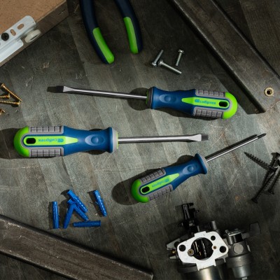 Набор отверток, CrV, трехкомпонентные рукоятки, 6 предметов Сибртех