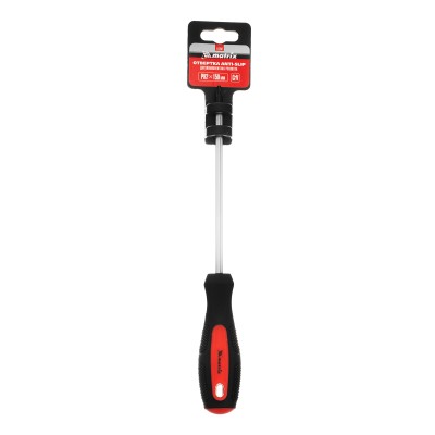 Отвертка Anti-Slip, PH2 х 150 мм, CrV, двухкомпонентная рукоятка Matrix Отвертка Anti-Slip, PH2 х 150 мм, CrV, двухкомпонентная рукоятка Matrix