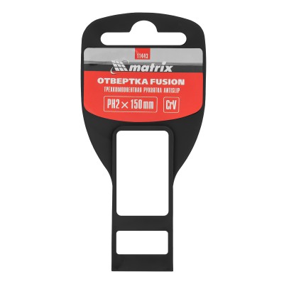 Отвертка Fusion, PH2 х 150 мм, CrV, трехкомпонентная рукоятка "Anti slip" Matrix Отвертка Fusion, PH2 х 150 мм, CrV, трехкомпонентная рукоятка "Anti slip" Matrix