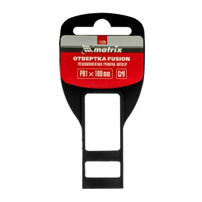 Отвертка Fusion, PH1 х 100 мм, CrV, трехкомпонентная рукоятка "Anti slip" Matrix
