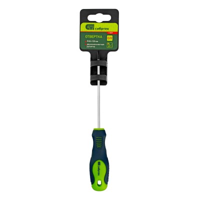 Отвертка, PH0 х 100 мм, CrV, двухкомпонентная рукоятка Сибртех