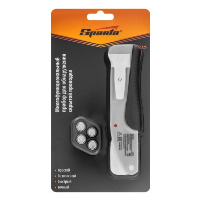 Прибор для обнаружения скрытой проводки и металла Sparta Прибор для обнаружения скрытой проводки и металла Sparta