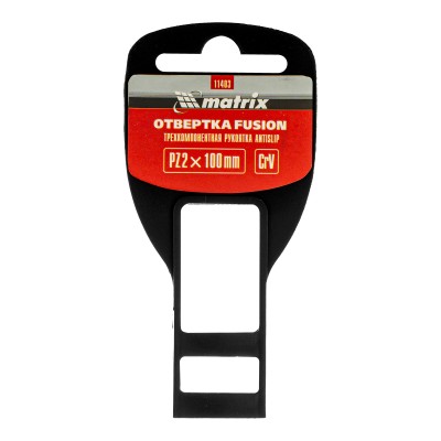 Отвертка Fusion, PZ2 x 100 мм, CrV, трехкомпонентная рукоятка "Anti slip" Matrix Отвертка Fusion, PZ2 x 100 мм, CrV, трехкомпонентная рукоятка "Anti slip" Matrix