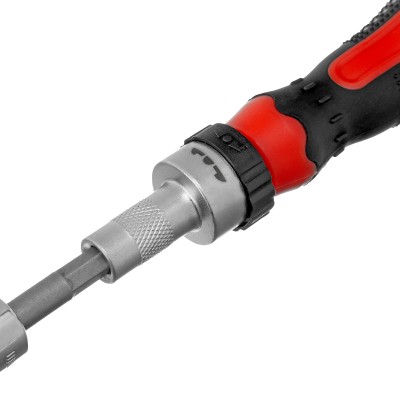 Отвертка реверсивная с набором бит и насадок торцевых, CrV, 1/4, 16 шт Matrix Отвертка реверсивная с набором бит и насадок торцевых, CrV, 1/4, 16 шт Matrix