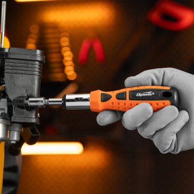 Отвертка реверсивная, биты, головки торцевые, 14 шт, Sparta