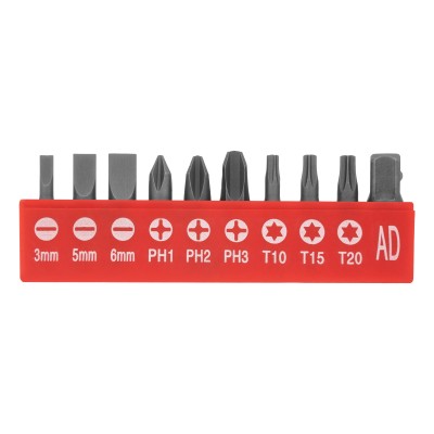 Отвертка с набором бит, 11 шт, Fusion, CrV, трехкомпонентная рукоятка "Anti slip" Matrix