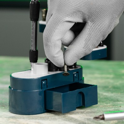 Отвертка Т-образная реверсивная с набором бит, торцевых головок, 33 предмета, CrV Сибртех