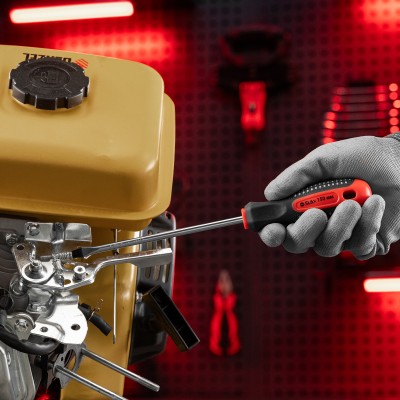 Отвертка Fusion, SL6 х 150 мм, CrV, трехкомпонентная рукоятка "Anti slip" Matrix Отвертка Fusion, SL6 х 150 мм, CrV, трехкомпонентная рукоятка "Anti slip" Matrix