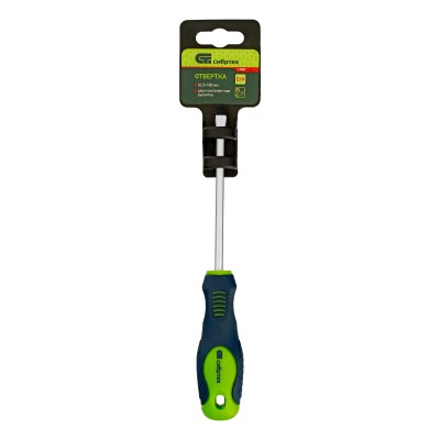 Отвертка, SL5 х 100 мм, CrV, двухкомпонентная рукоятка Сибртех Отвертка, SL5 х 100 мм, CrV, двухкомпонентная рукоятка Сибртех