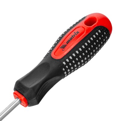 Отвертка Fusion, SL5 х 100 мм, CrV, трехкомпонентная рукоятка "Anti slip" Matrix Отвертка Fusion, SL5 х 100 мм, CrV, трехкомпонентная рукоятка "Anti slip" Matrix