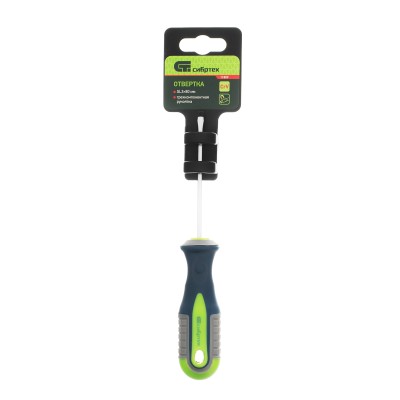 Отвертка, SL3 х 80 мм, CrV, трехкомпонентная рукоятка Сибртех Отвертка, SL3 х 80 мм, CrV, трехкомпонентная рукоятка Сибртех