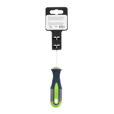 Отвертка, SL3 х 80 мм, CrV, трехкомпонентная рукоятка Сибртех Отвертка, SL3 х 80 мм, CrV, трехкомпонентная рукоятка Сибртех