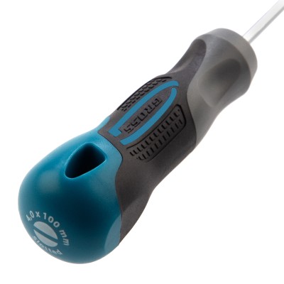 Отвертка SL4 x 100 мм, S2, трехкомпонентная рукоятка Gross Отвертка SL4 x 100 мм, S2, трехкомпонентная рукоятка Gross