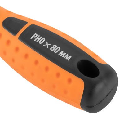 Отвертка "Point", PH0 х 80 мм, CS, двухкомпонентная рукоятка Sparta