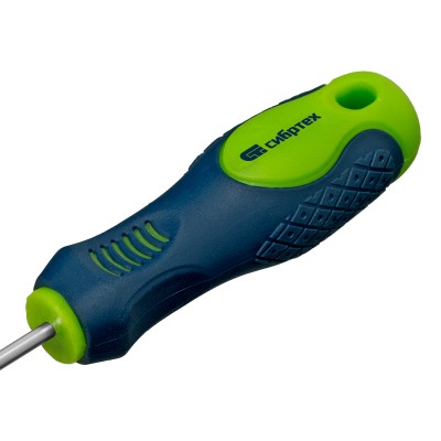 Отвертка, SL3 х 100 мм, CrV, двухкомпонентная рукоятка Сибртех Отвертка, SL3 х 100 мм, CrV, двухкомпонентная рукоятка Сибртех