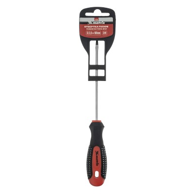 Отвертка Fusion, SL3 х 100 мм, CrV, трехкомпонентная рукоятка "Anti slip" Matrix Отвертка Fusion, SL3 х 100 мм, CrV, трехкомпонентная рукоятка "Anti slip" Matrix