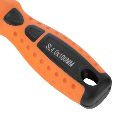 Отвертка "Point", SL4 х 100 мм, CS, двухкомпонентная рукоятка Sparta