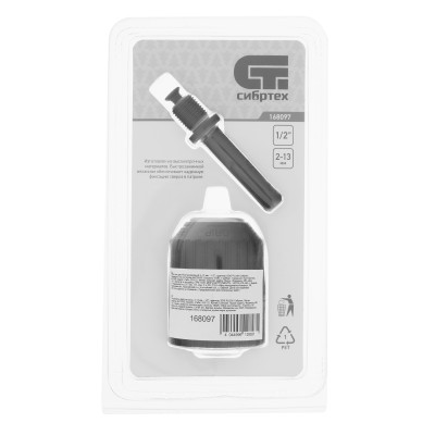 Патрон для дрели быстрозажимной, 2-13 мм, 1/2 дюйм, адаптер SDS Plus Сибртех Патрон для дрели быстрозажимной, 2-13 мм, 1/2 дюйм, адаптер SDS Plus Сибртех