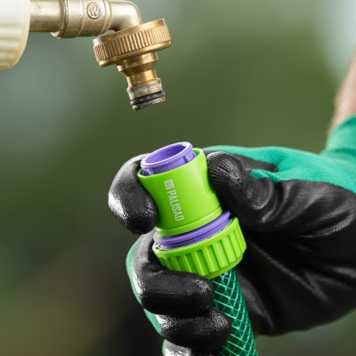 Набор для подключения шланга 3/4,пистолет 8 режимов полива, адаптер, 2 соединителя Palisad Набор для подключения шланга 3/4,пистолет 8 режимов полива, адаптер, 2 соединителя Palisad