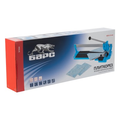 Плиткорез ручной монорельсовый 600 х 14 мм, ходовая каретка, 9/4 регулировка подшипников, литая станина Барс Плиткорез ручной монорельсовый 600 х 14 мм, ходовая каретка, 9/4 регулировка подшипников, литая станина Барс