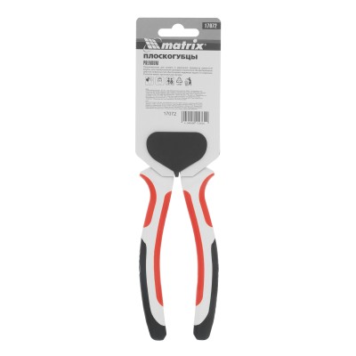 Плоскогубцы Premium, 200 мм, трехкомпонентные рукоятки Matrix Плоскогубцы Premium, 200 мм, трехкомпонентные рукоятки Matrix