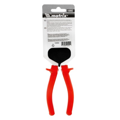 Плоскогубцы Econom, 160 мм, шлифованные, пластмассовые рукоятки Matrix Плоскогубцы Econom, 160 мм, шлифованные, пластмассовые рукоятки Matrix