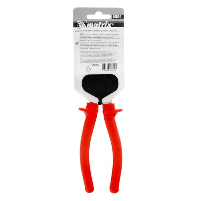 Плоскогубцы Econom, 180 мм, шлифованные, пластмассовые рукоятки Matrix
