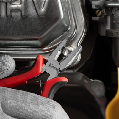 Плоскогубцы Mini, 130 мм, никелированные, авторазжим, двухкомпонентные рукоятки Matrix