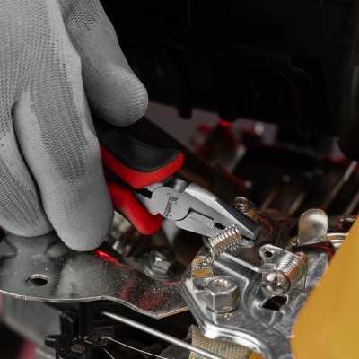 Плоскогубцы Mini, 130 мм, никелированные, авторазжим, двухкомпонентные рукоятки Matrix