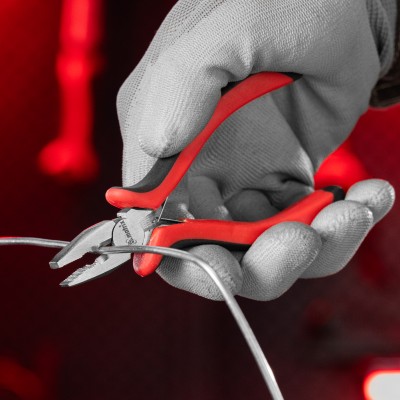 Плоскогубцы Mini, 130 мм, никелированные, авторазжим, двухкомпонентные рукоятки Matrix