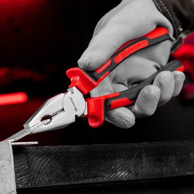 Плоскогубцы Nickel, никелированные 200 мм, двухкомпонентные рукоятки Matrix Плоскогубцы Nickel, никелированные 200 мм, двухкомпонентные рукоятки Matrix