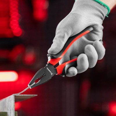 Плоскогубцы комбинированные Black Nickel, 160 мм, двухкомпонентные рукоятки Matrix