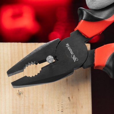 Плоскогубцы комбинированные Black Nickel, 200 мм, двухкомпонентные рукоятки Matrix