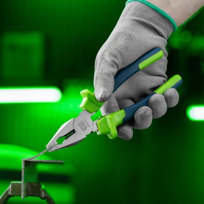 Плоскогубцы комбинированные, 200 мм, двухкомпонентные рукоятки Сибртех