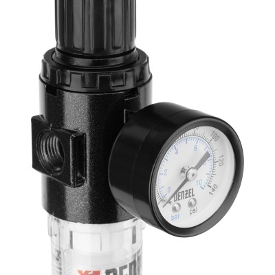 Фильтр-регулятор FR1500, 10 бар, 1500 л/мин, 1/4" Denzel
