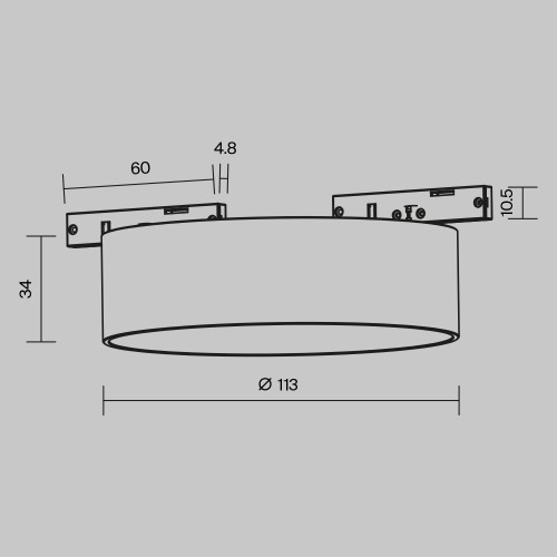 Трековый светильник Technical TR189-1-12W3K-BW