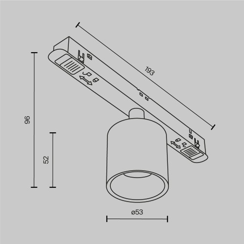 Трековый светильник Technical TR132-2-7W3K-B