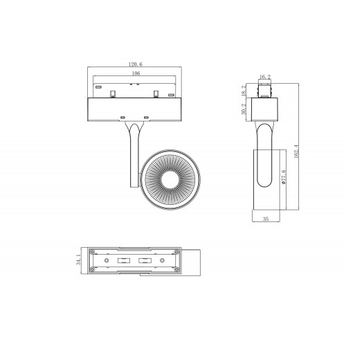 Трековый светильник Technical TR024-2-10MG4K