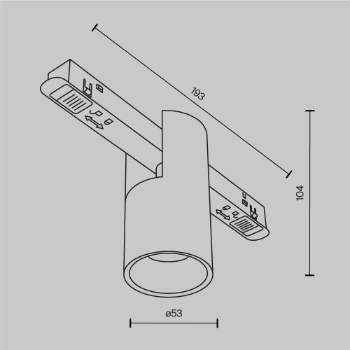 Трековый светильник Technical TR122-4-7W-DS-BS