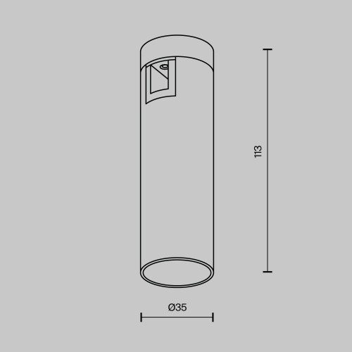 Трековый светильник Technical TR143-1-5W3K-W-B