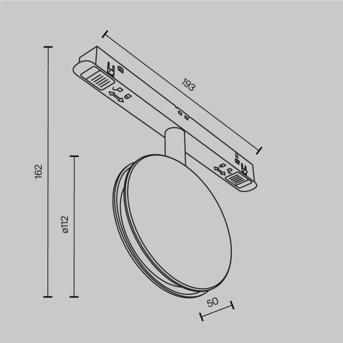 Трековый светильник Technical TR090-4-6W-DS-B