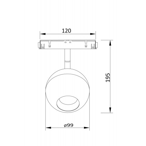 Трековый светильник Technical TR028-2-15W3K-B