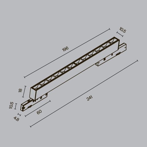 Трековый светильник Technical TR193-1-10W2.7K-M-B